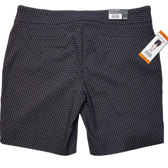 Hilary Radley Bermuda Shorts Womens XXL Navy/Off-White Stretch Preppy Beach NEW - Picture 12 of 13